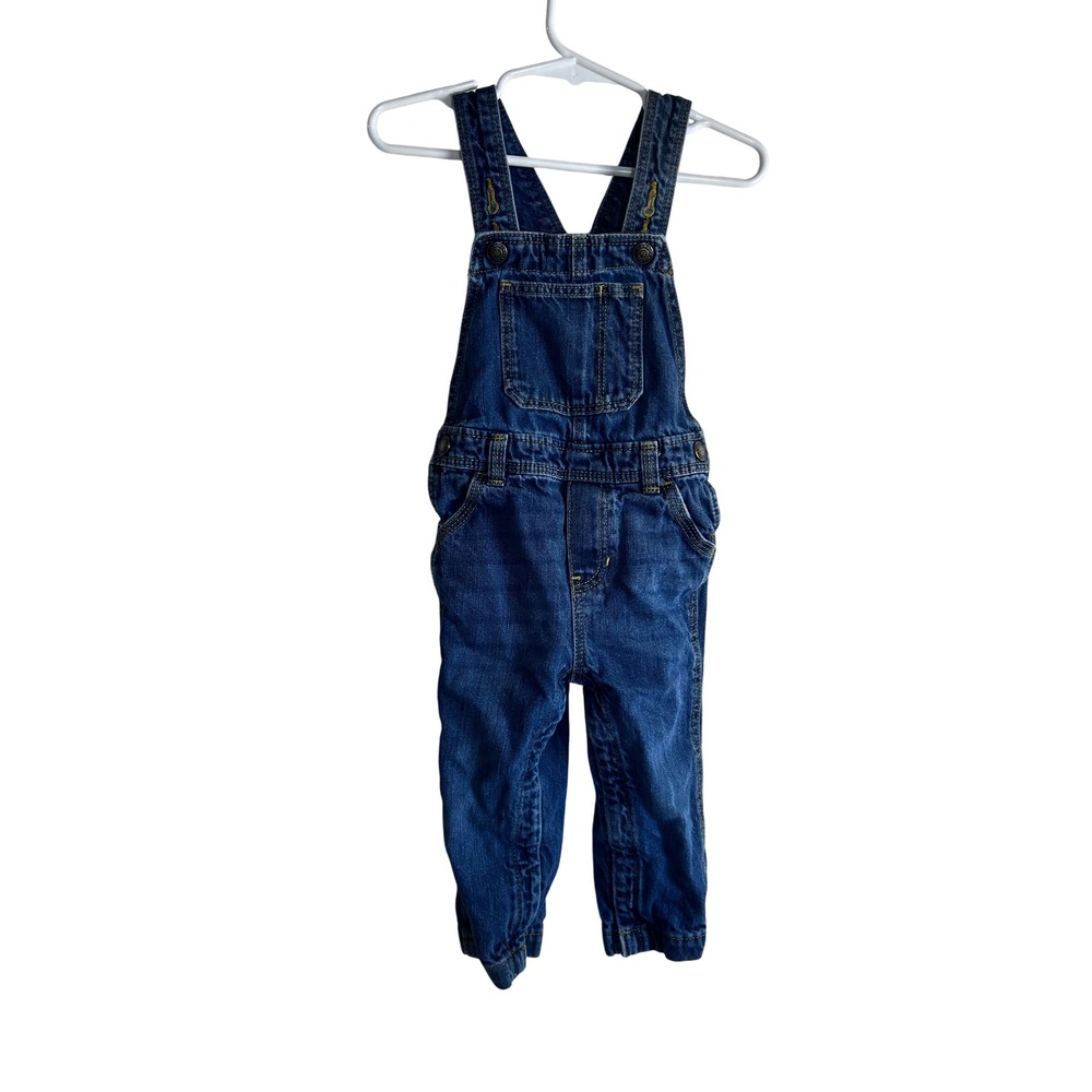 Old Navy Denim Overalls 18-24M Blue Adjustable Strap Toddler Kids